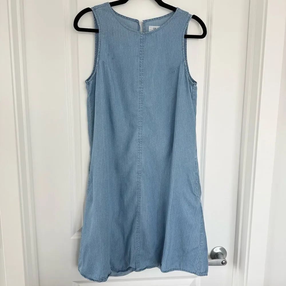 THREAD + SUPPLY | Blue Sleeveless Dress with Pockets